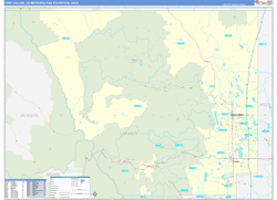 Fort Collins Metro Area Wall Map Basic Style 2024
